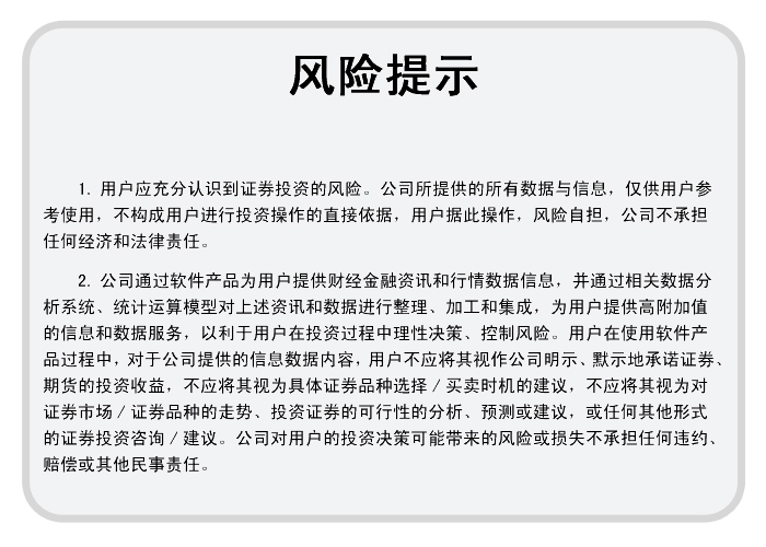 风险提示